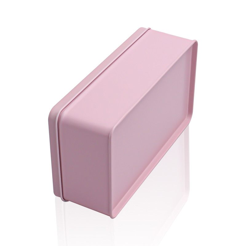 长方形粉色铁盒,带锁头粉色蛋卷铁盒生产厂家_业士铁盒制罐定制厂家
