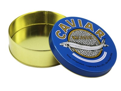 D80*25mm150克鱼子酱包装马口铁罐圆形密封食品级铁罐铁盒