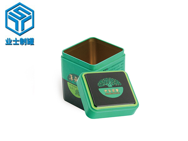 69x69x83薄荷糖铁盒正方形包装定制_业士铁盒制罐定制厂家