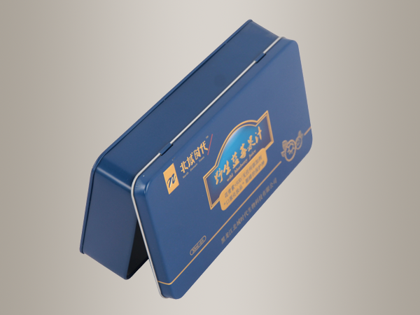 蓝莓果汁铁盒,马口铁食品包装盒195*95*35mm
