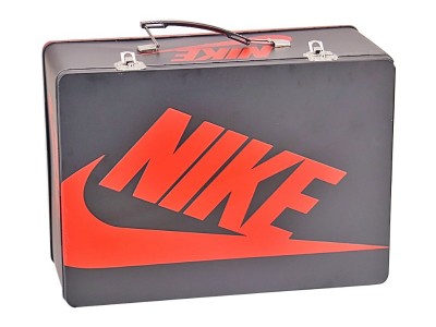 360x260x125mm长方形铁盒名牌鞋子收藏包装带锁手提翻盖保健品包装马口铁盒
