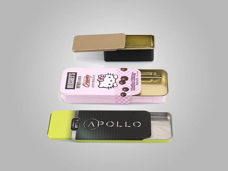  Mini small iron box Convenient lipstick fragrance box Sliding cover small iron box