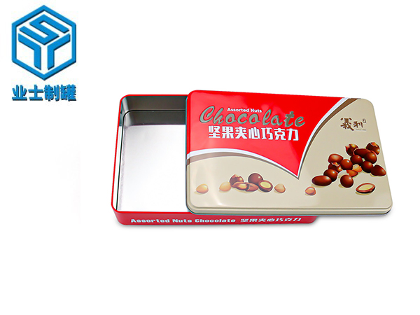 德芙心形巧克力铁盒,坚果夹心巧克力铁盒_业士铁盒铁罐制罐定制厂家