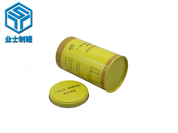 D65x220益生菌粉包装圆形铁罐