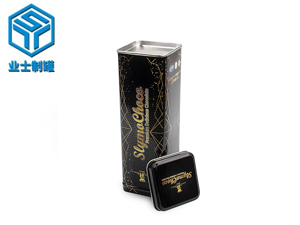 54x54x160优质巧克力铁盒长方形定制加工_业士铁盒制罐定制厂家