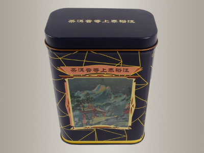 复古茶叶罐,普洱茶叶铁罐105*62*148mm