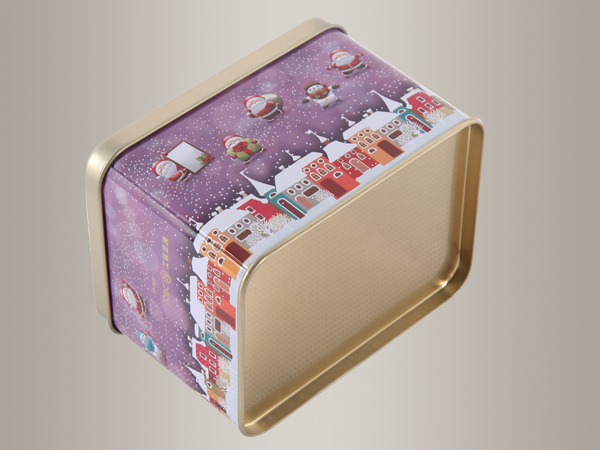圣诞节礼品铁盒,糖果包装铁盒102*76*71mm